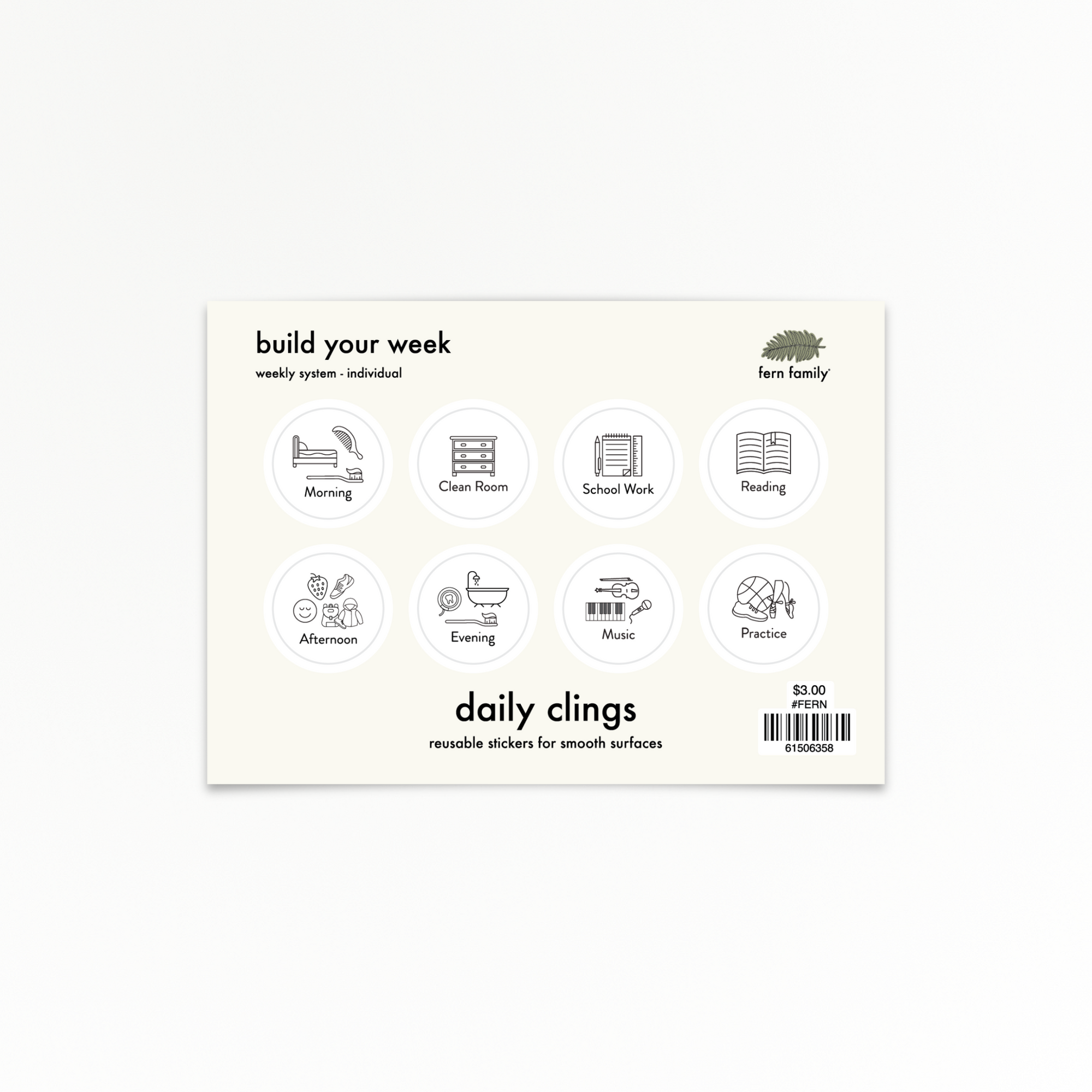 Build Your Week | Individual Set | Daily Clings